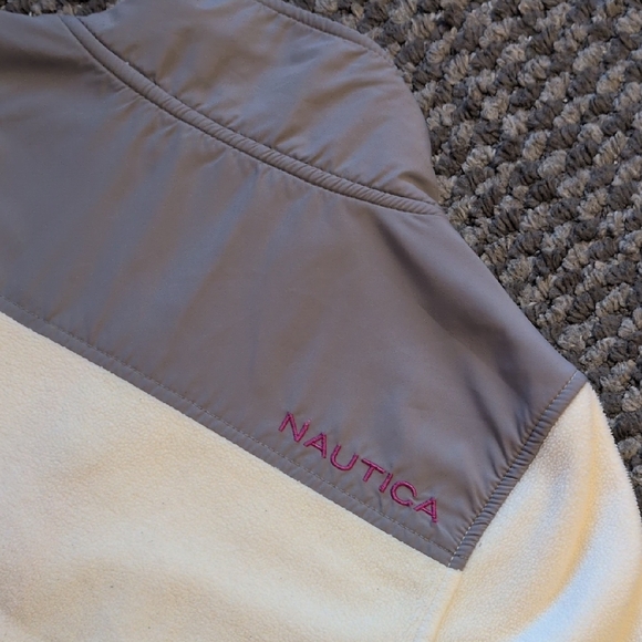 Nautica Gray and White Jacket with Pink Accents - Picture 7 of 11